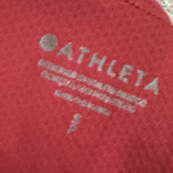 Athleta Elation V-Neck Longline Pink Crushed Velvet Crop Tank Bra Size Small - Picture 4 of 4